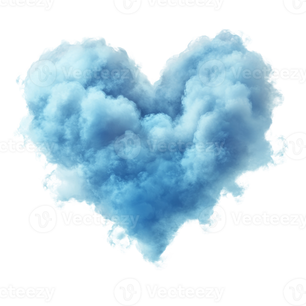 A Heart Shaped Cloud Formation in the Sky. isolated png