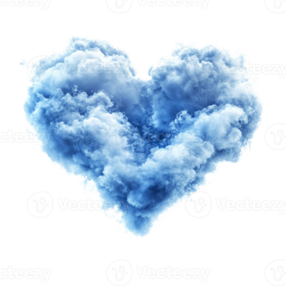 A heart shaped cloud formation in the sky. cut out png
