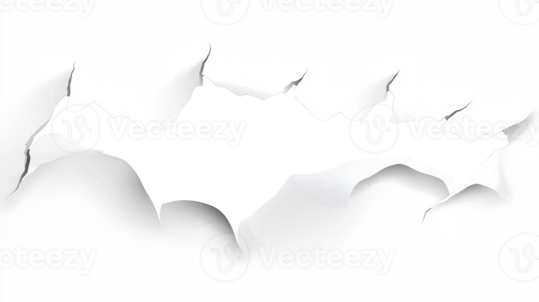 A Torn Hole in White Paper Reveals Black Background png