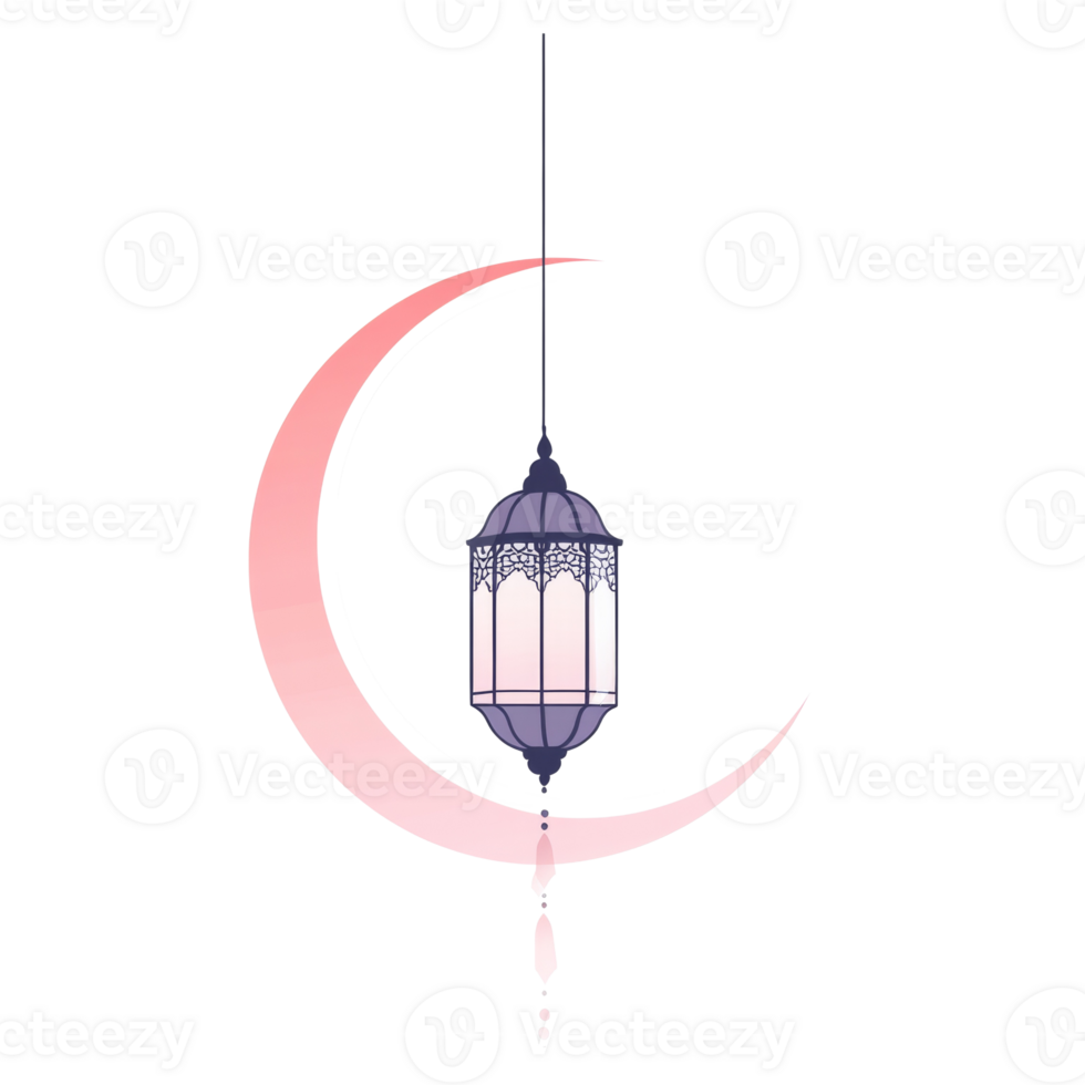 Ramadan Crescent Moon Lantern Hanging Decor png