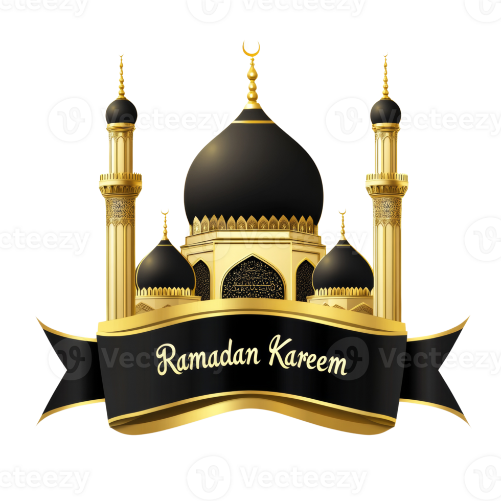 Elegant Ramadan Kareem Mosque Design Illustration png