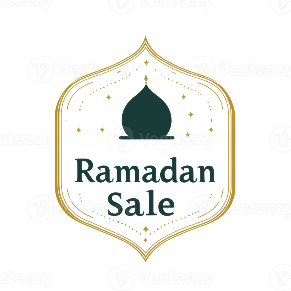 Ramadan Sale Announcement Featuring Mosque Dome Design. cut out png