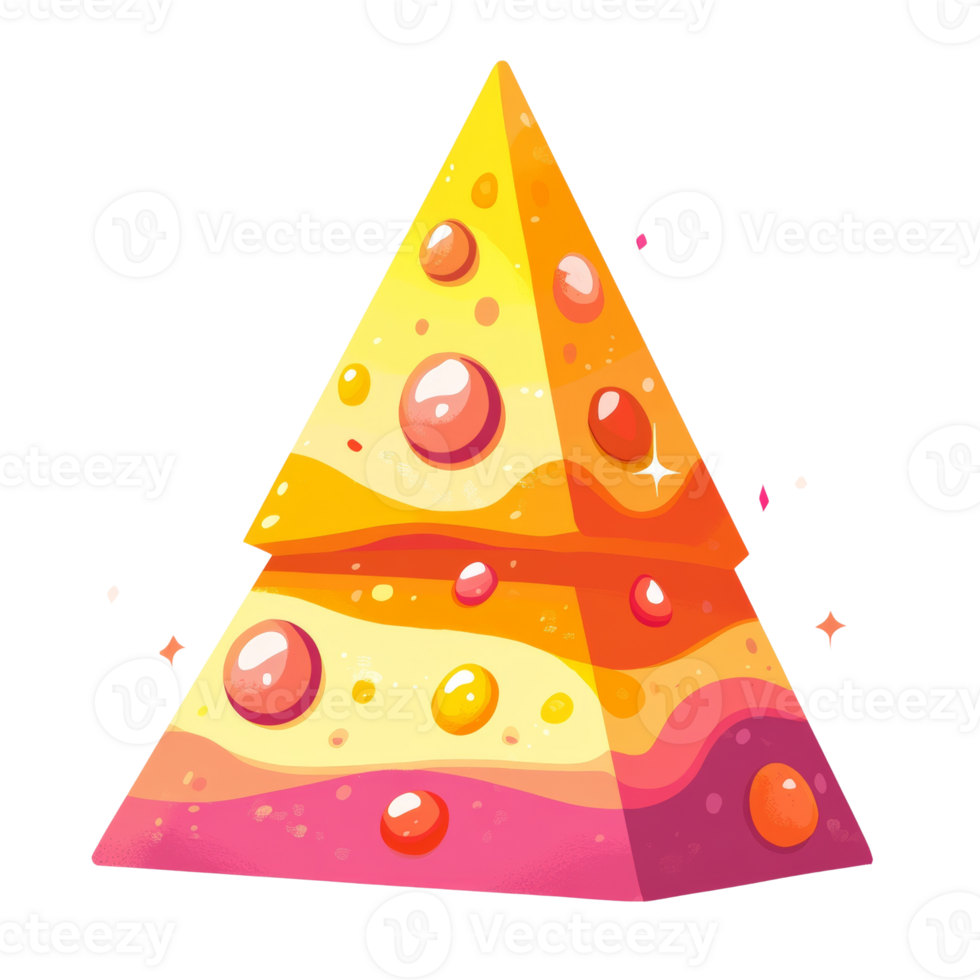 Abstract Pyramidal Candy Festive Treat Design png