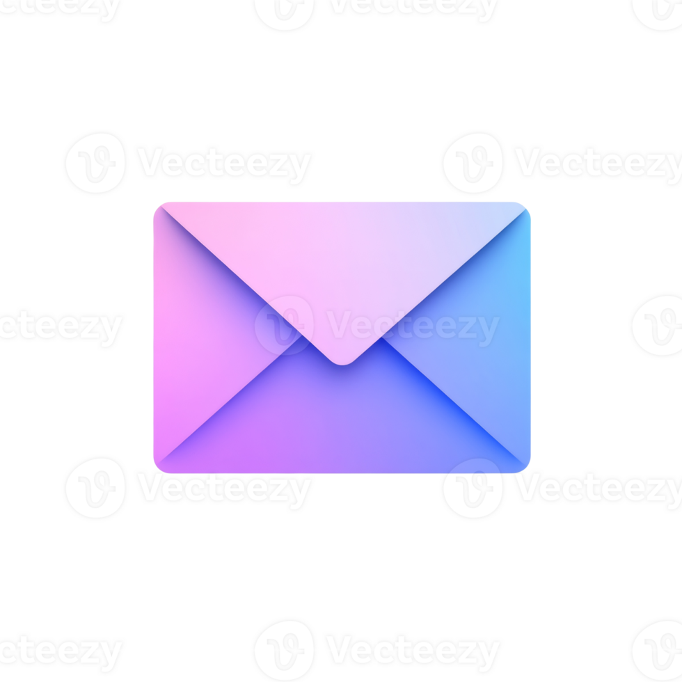 Gradient Color Envelope Icon Digital Design png