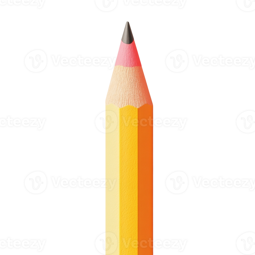 Close Up View Of A Sharpened Yellow Pencil png