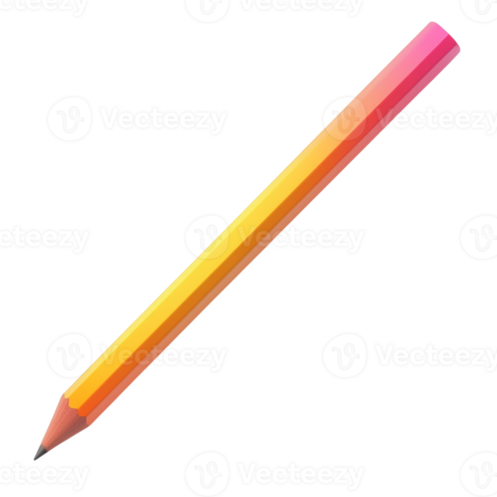 A Single Ombre Colored Pencil Against A Black Background png