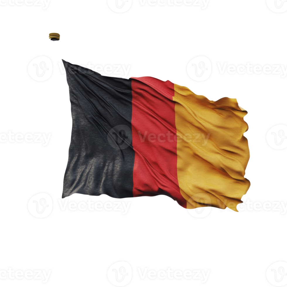 Waving German Flag on Black Background png