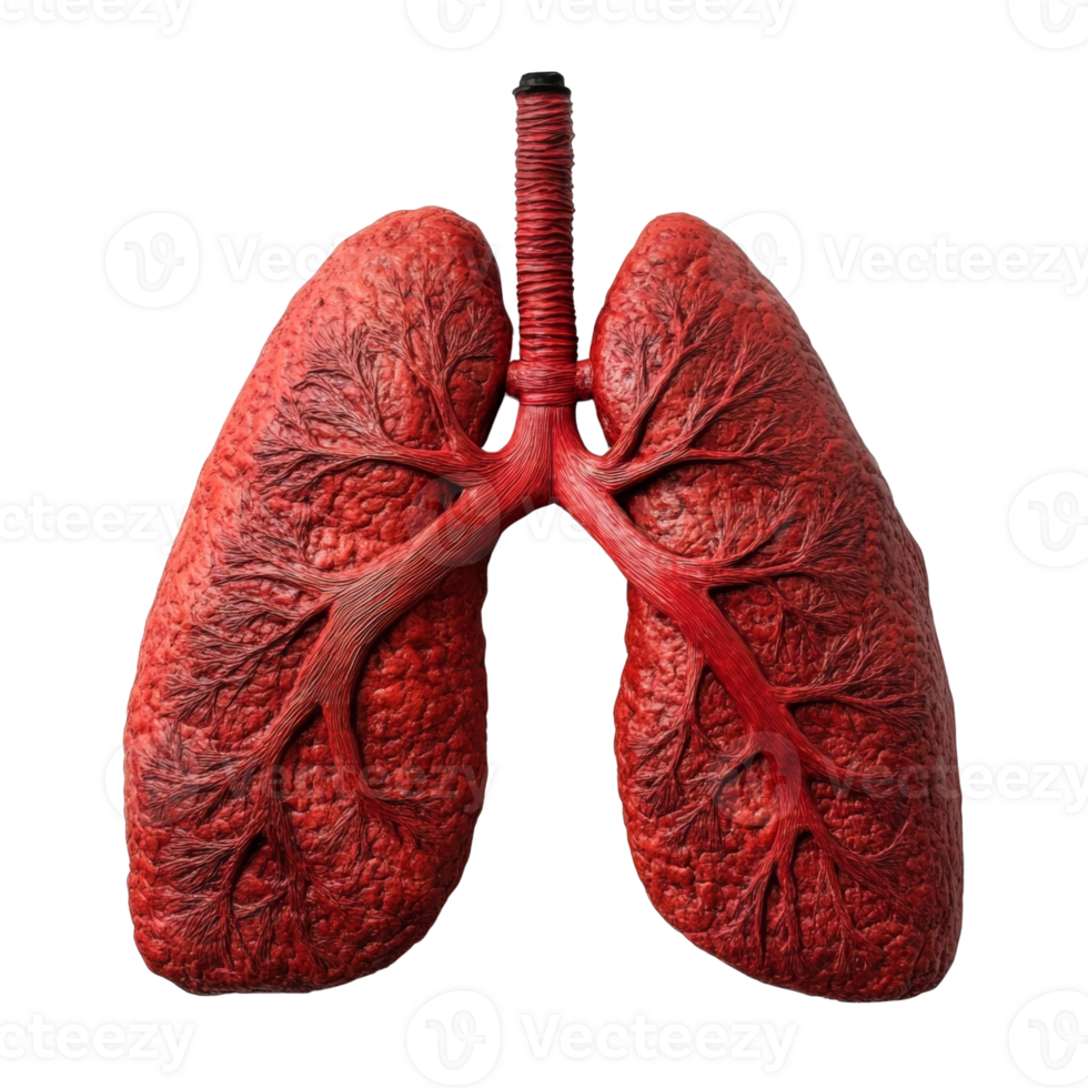 Anatomical Model of Human Lungs Detailed Representation png