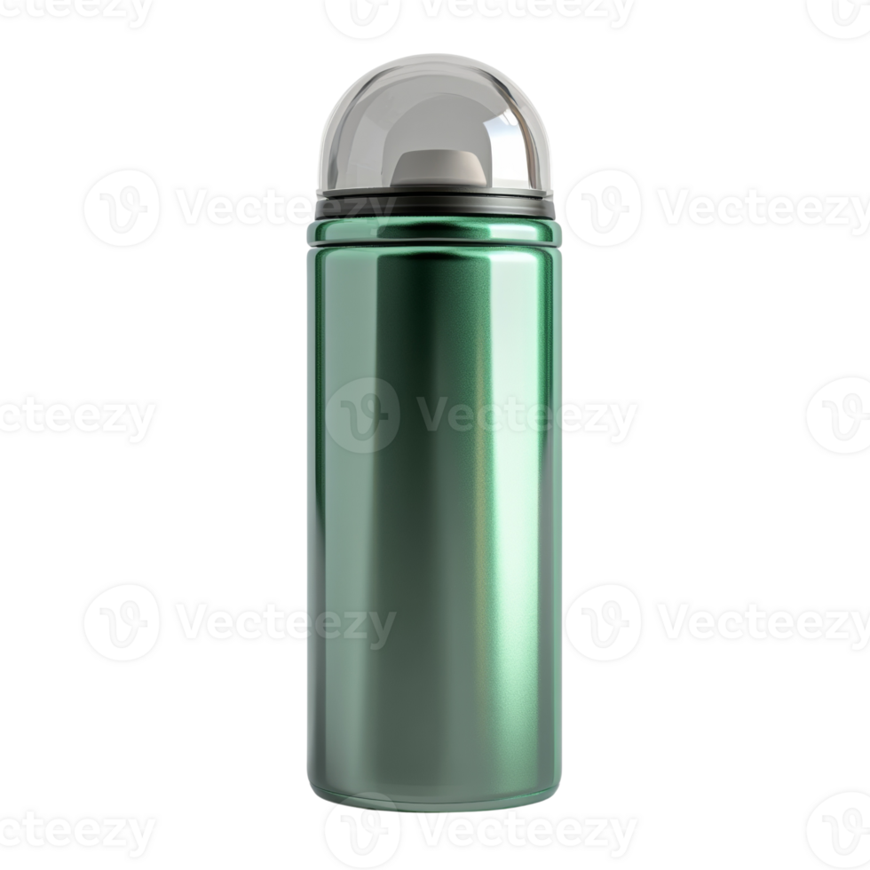 Metallic Green Water Bottle With Dome Top png