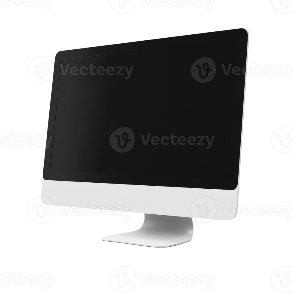 White All in One Desktop Computer Display Screen png