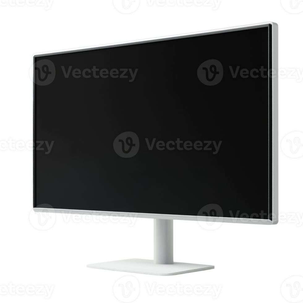 Modern White Computer Monitor Display Screen png