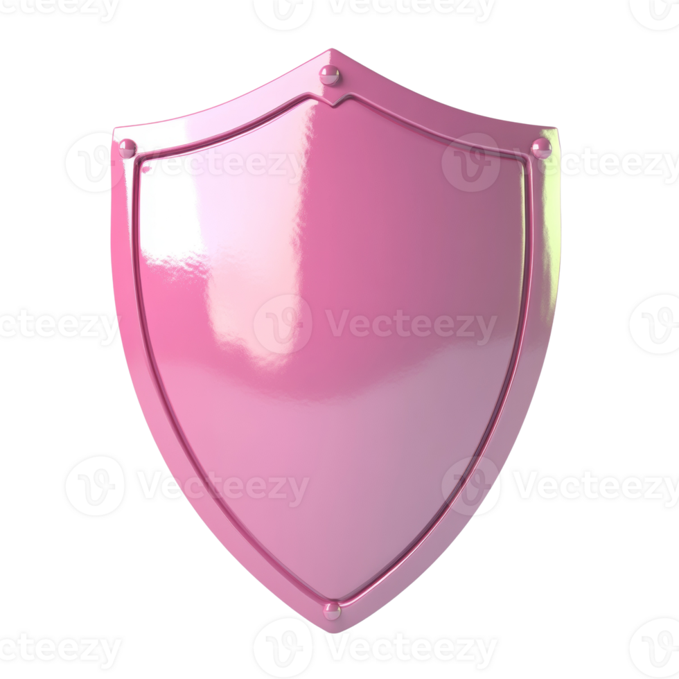 A Shiny Pink Shield Displays Protection and Security png