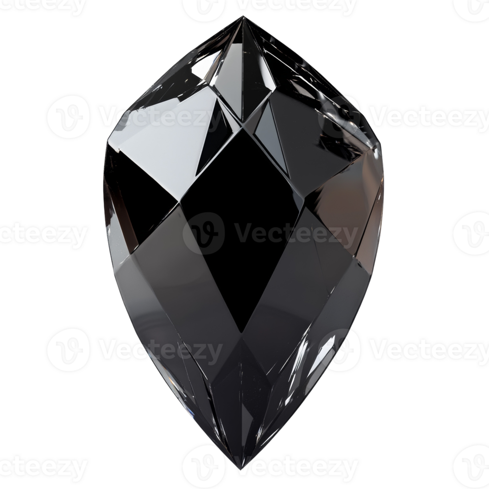 A Black Diamond Shaped Like A Teardrop png