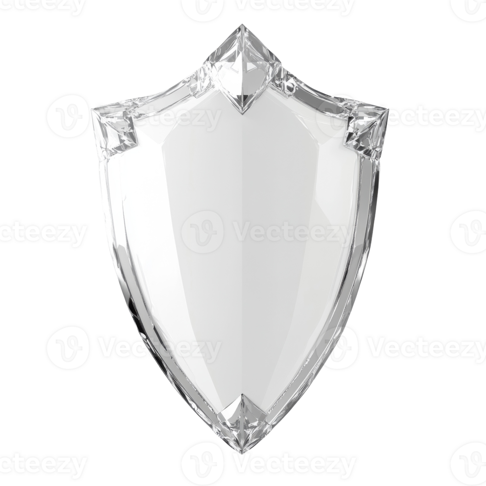Crystal Shield with Diamond Edged Frame Design png