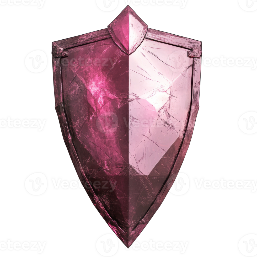 A Pink Crystal Shield Fantasy Item Design png