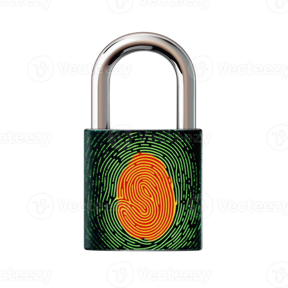 Fingerprint Padlock Biometric Security System png