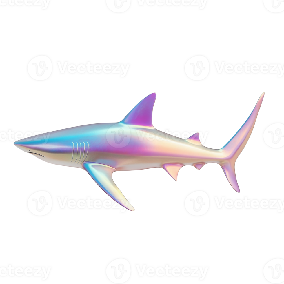 Iridescent Shark An Artistic Digital Rendering png