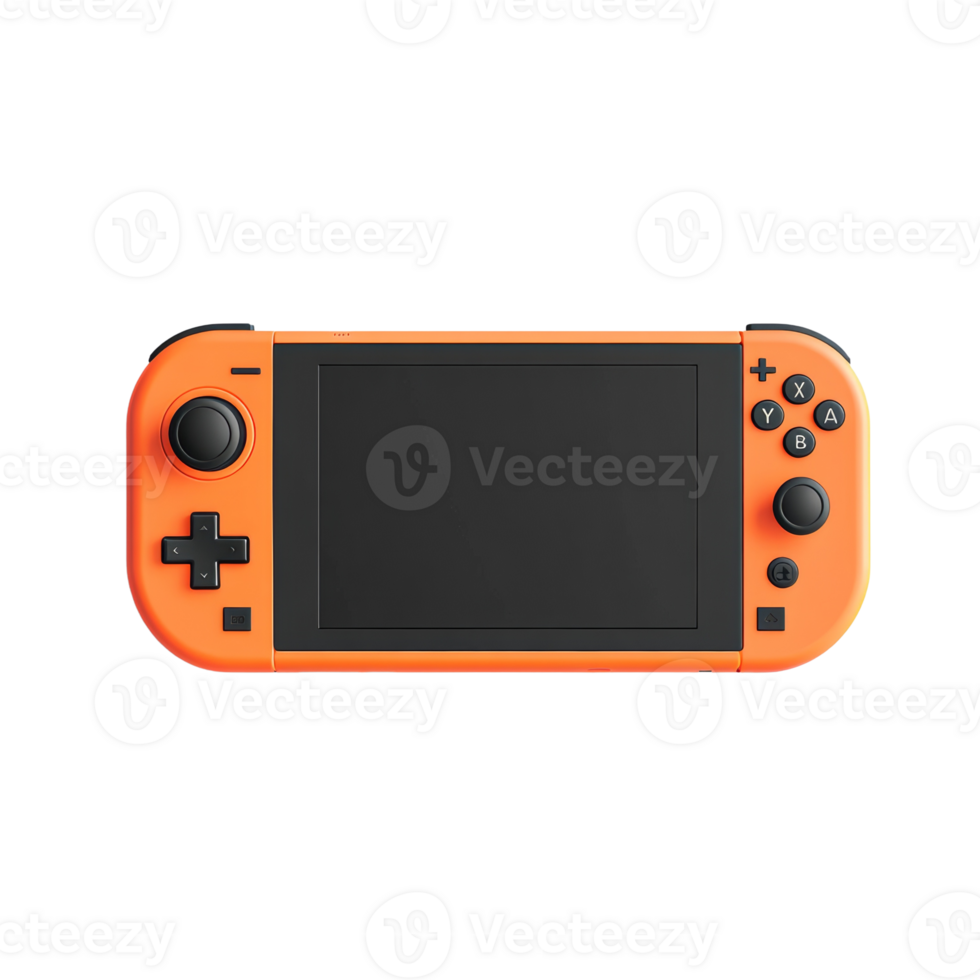 Orange Nintendo Switch handheld gaming console 55660471 PNG