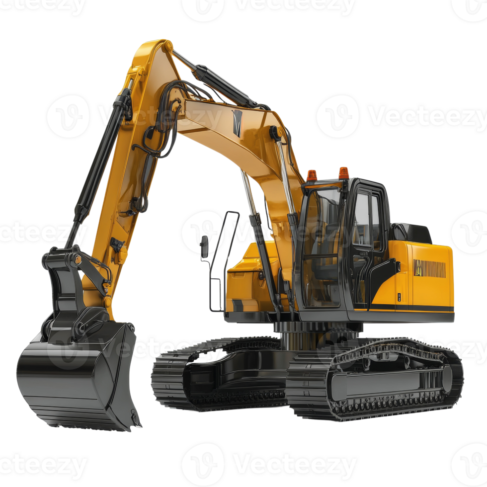 Yellow Excavator Heavy Machinery Construction Equipment png