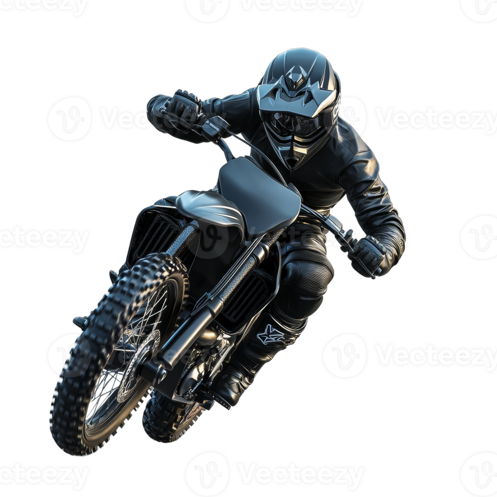 Motocross Rider In Mid Air Performing A Stunt png