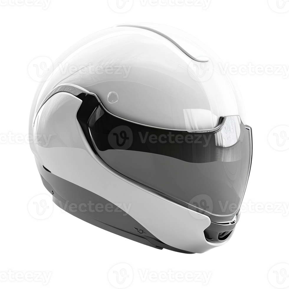Sleek White Motorcycle Helmet Design Modern Safety Gear png