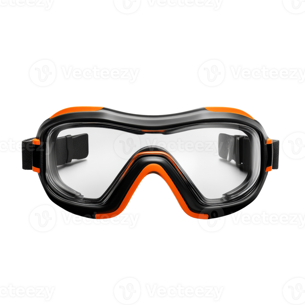 Black and Orange Safety Goggles Protective Eyewear png