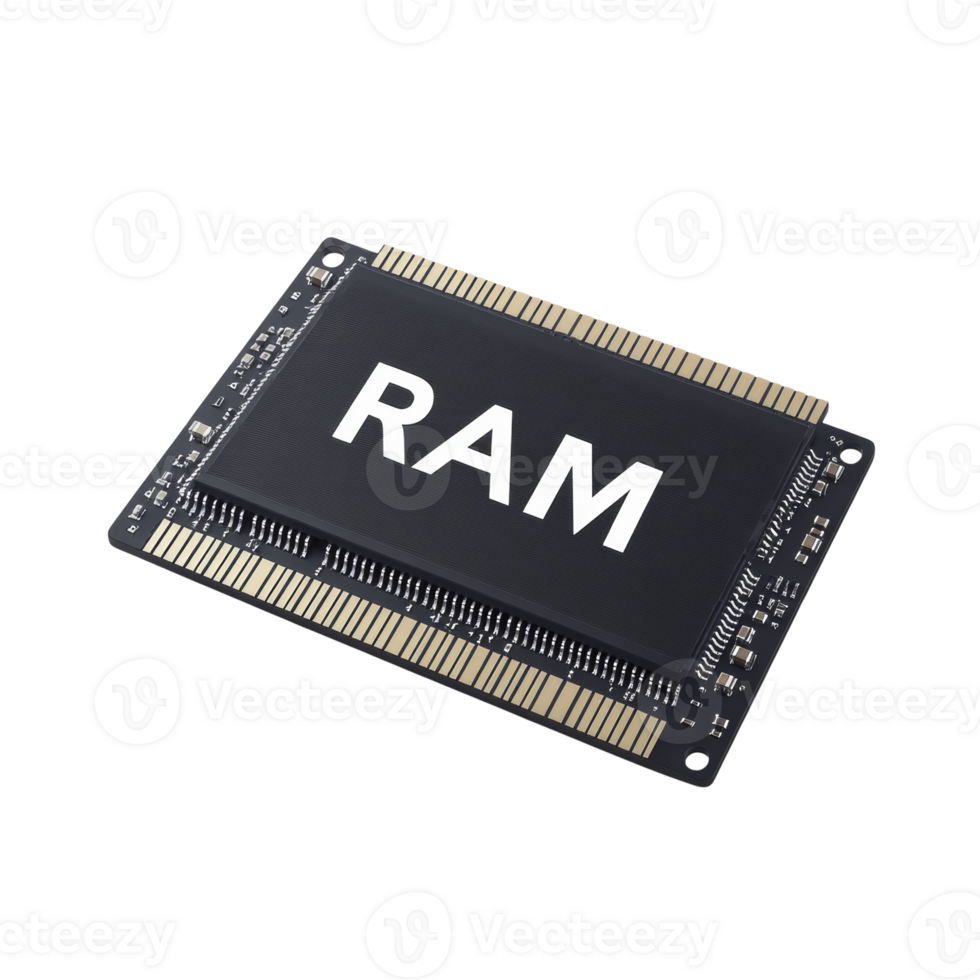 A Close Up View Of A Single RAM Module png