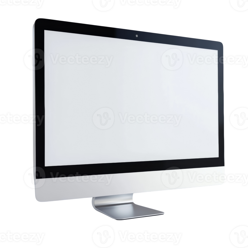 Modern Sleek All in One Desktop Computer Display. isolated png