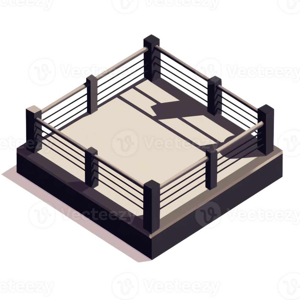 Isometric View Of A Boxing Ring Platform png