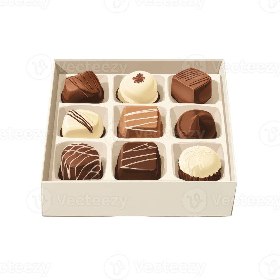 Assorted Chocolate Candies in a Box png