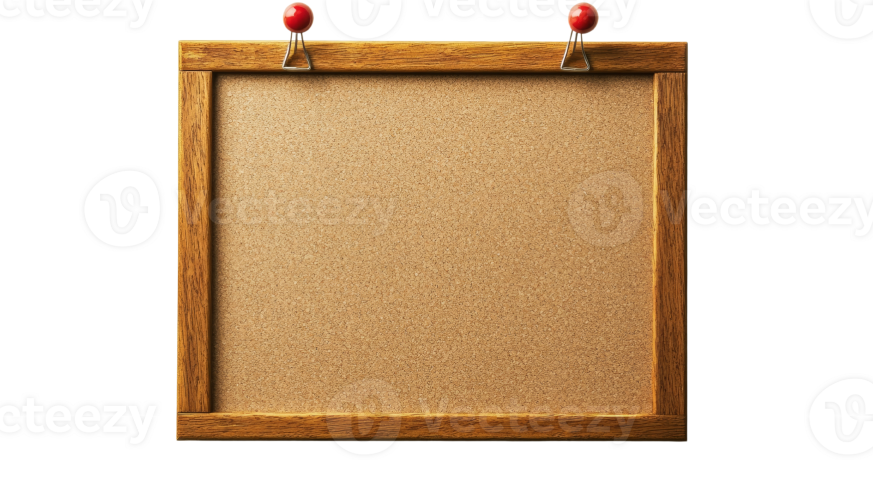 Wooden Framed Corkboard Ready For Notes png