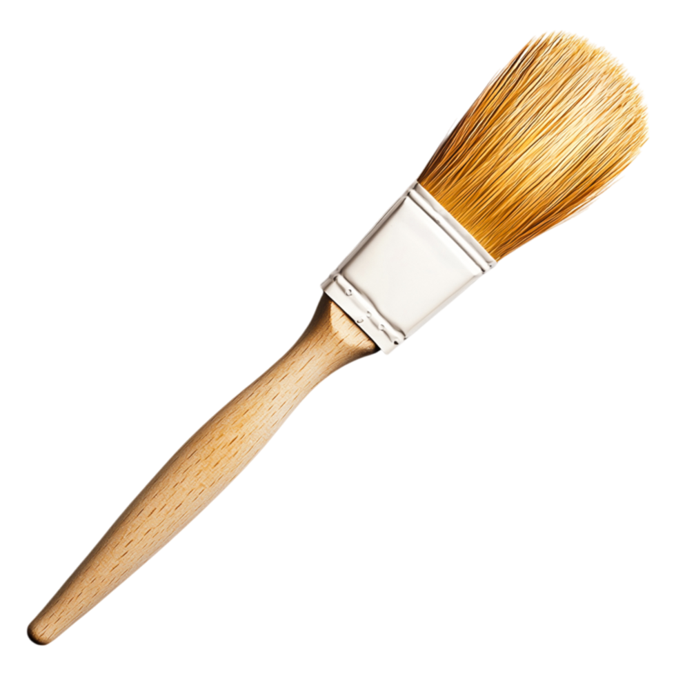 Wooden Handle Paint Brush with Soft Bristles for Creative Projects png