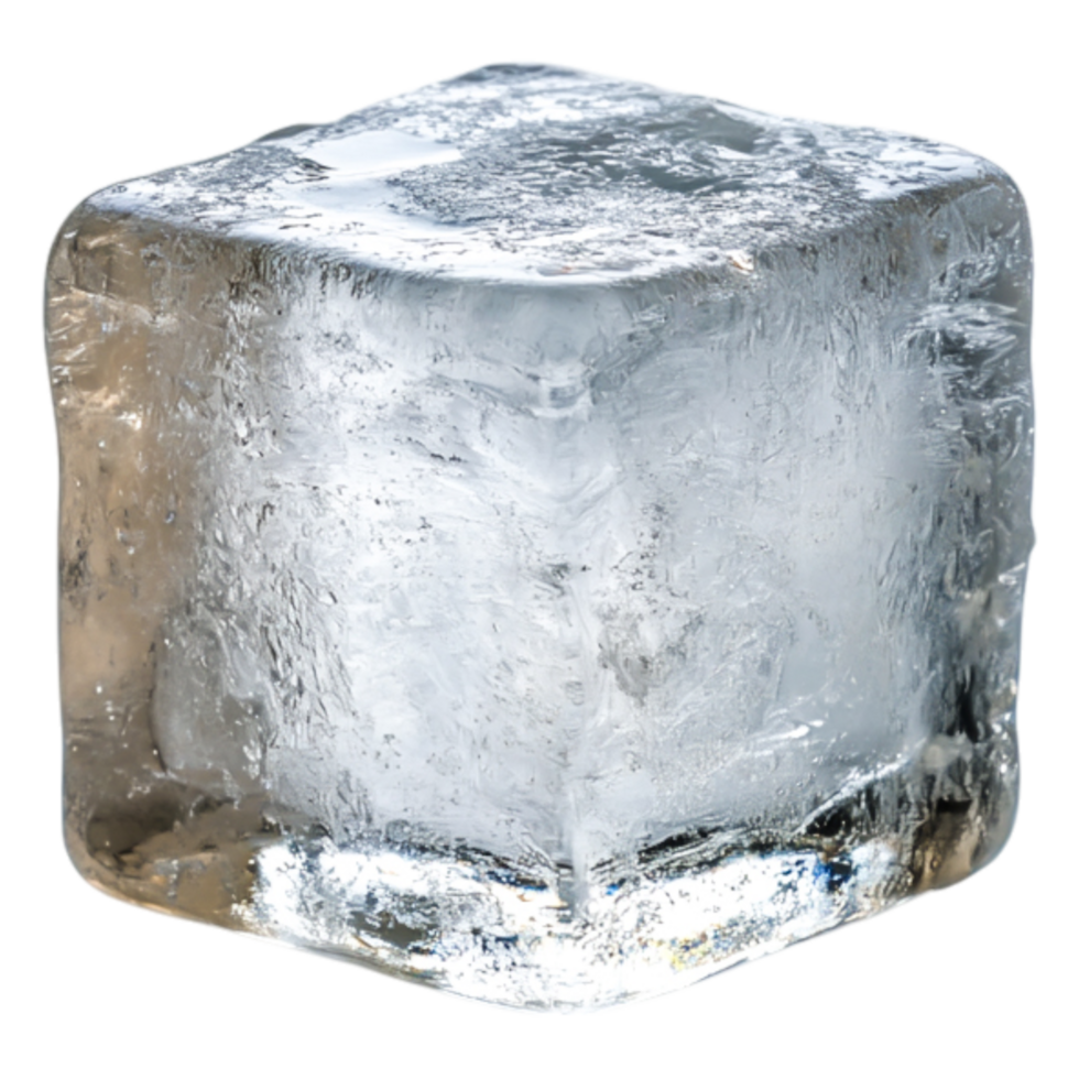 Fresh Clear Ice Cube on for Creative Projects png