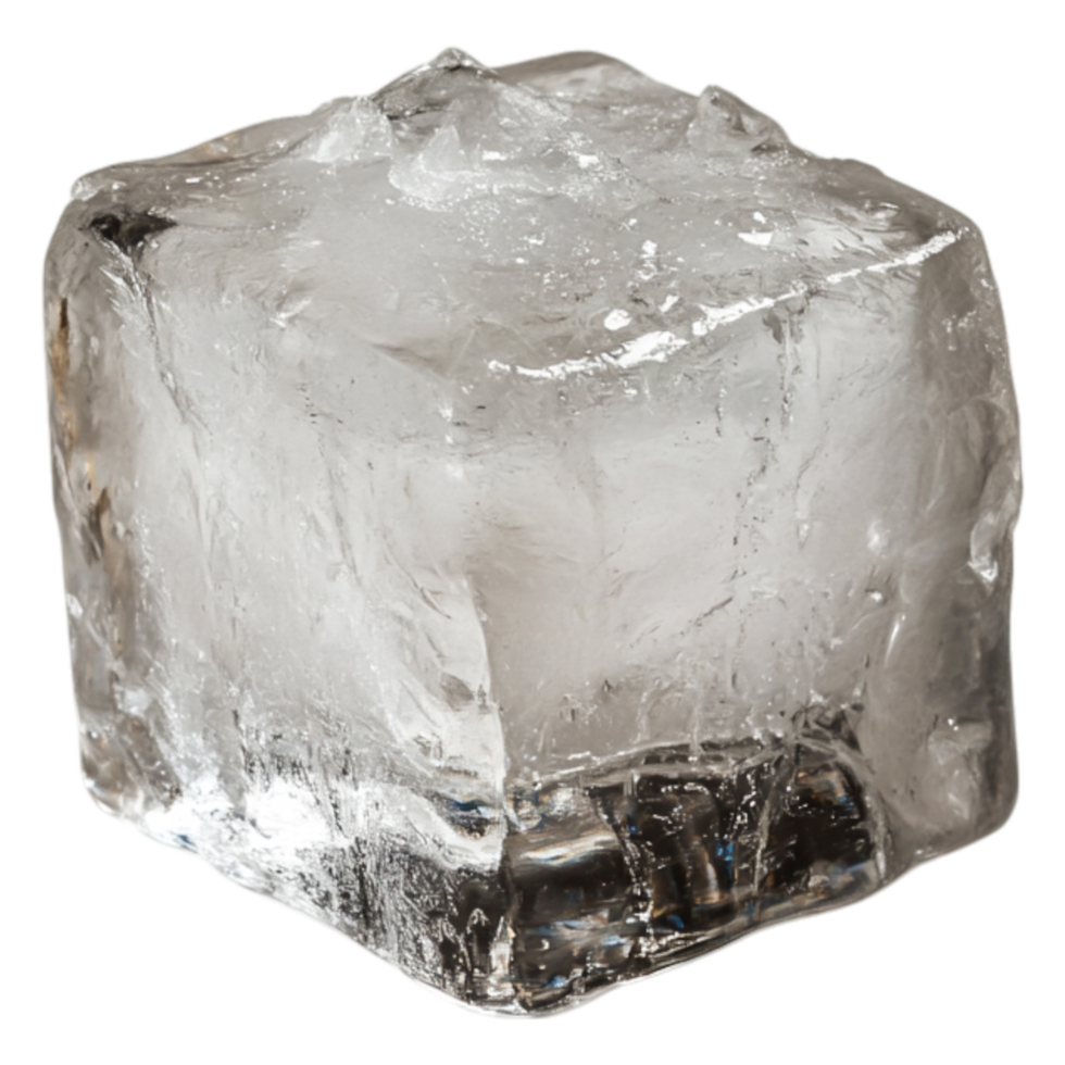 Clear Ice Cube on for Beverage and Food Imagery png