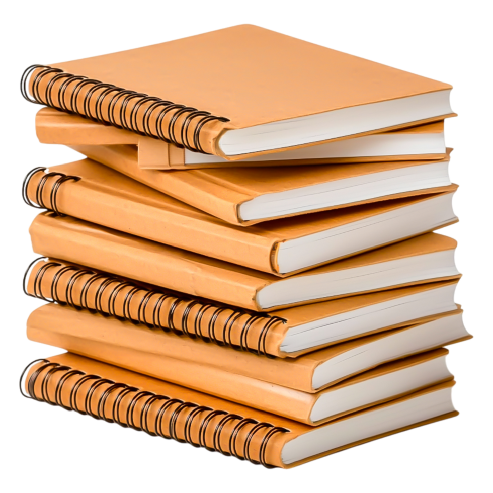 Stack of Blank Notebooks on for Creative Uses png