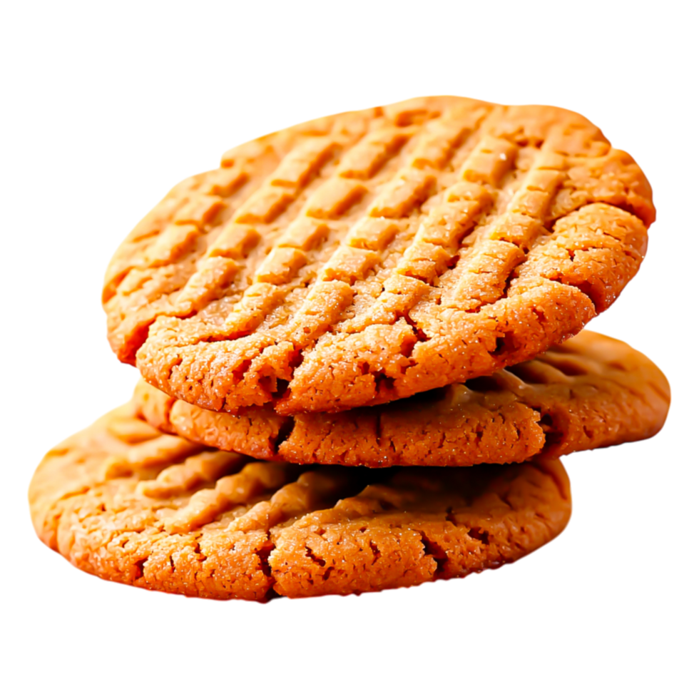 Freshly Baked Peanut Butter Cookies Stacked png