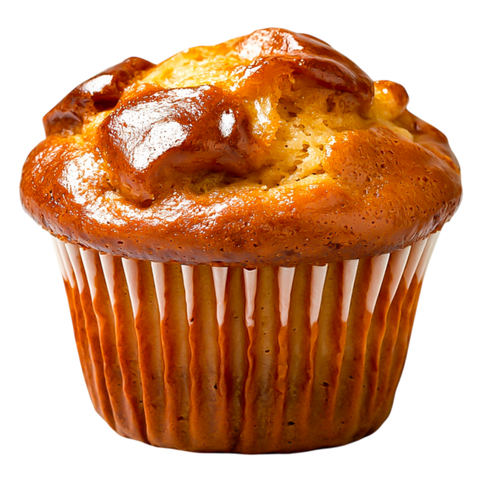 Freshly Baked Muffin with Golden Brown Top and Fluffy Texture png