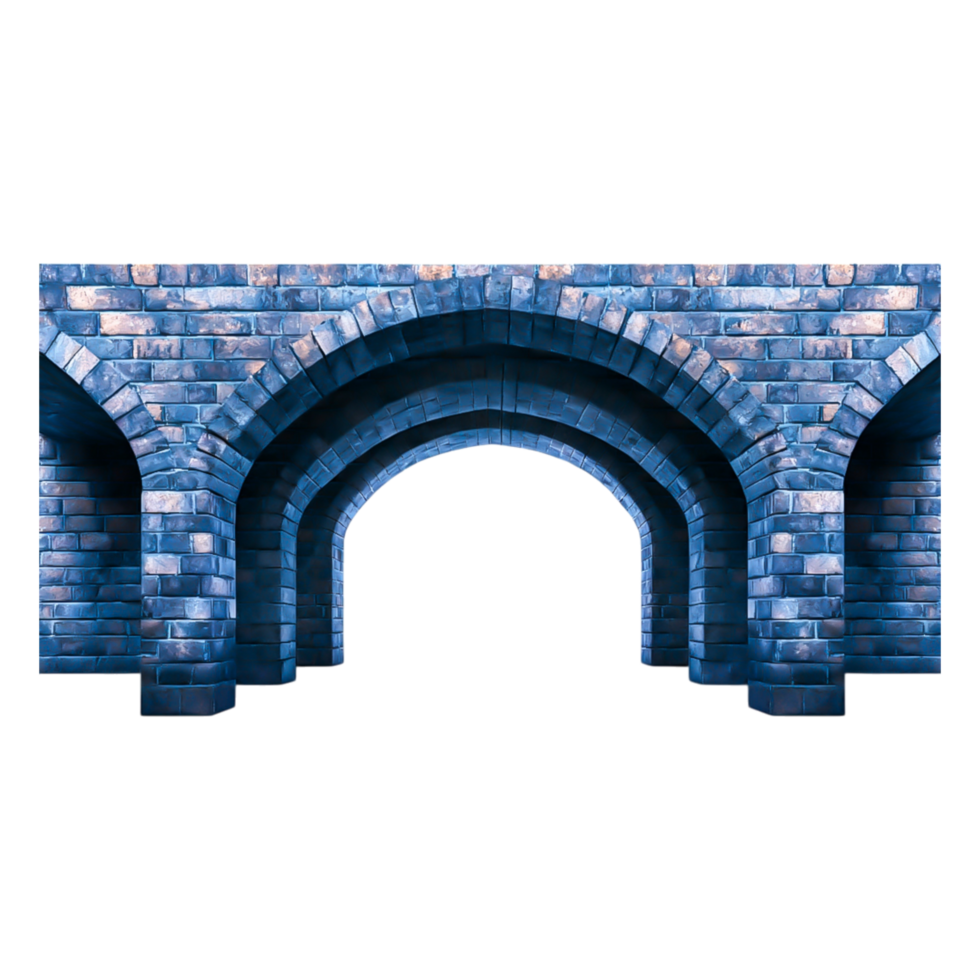 Ancient Stone Bridge with Intricate Arches and Unique Patterns png