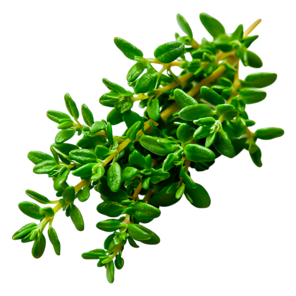 Fresh Thyme Herb Bunch Isolated on Clear Background for Cooking png