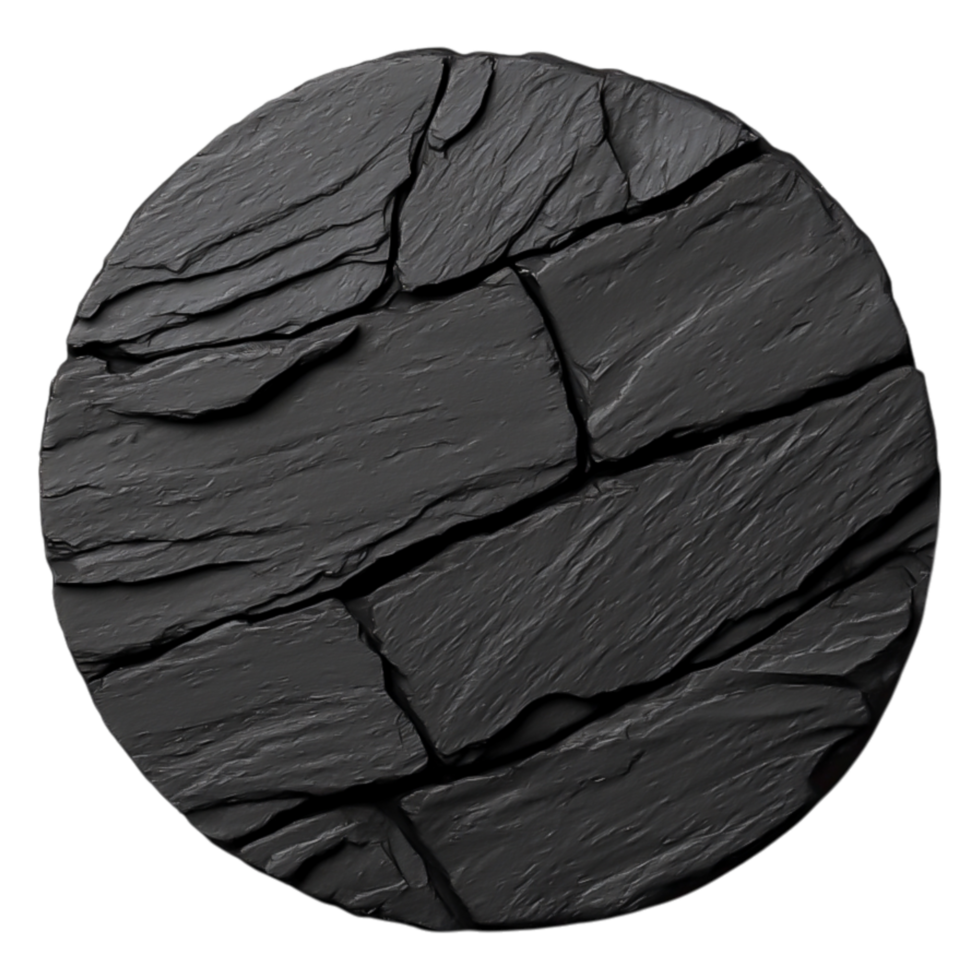 Smooth Black Slate Texture with Natural Stone Patterns and Detail png