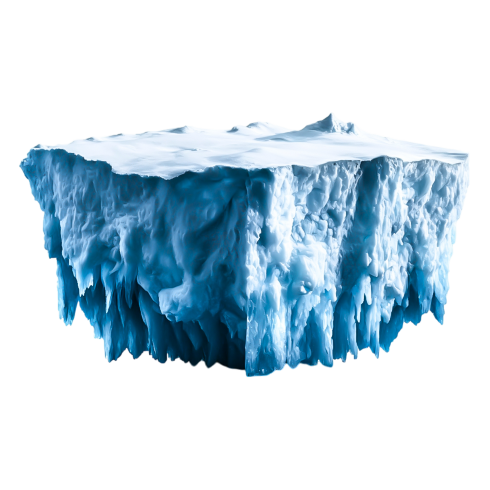 Massive Ice Block on , Cool Colors and Textures png