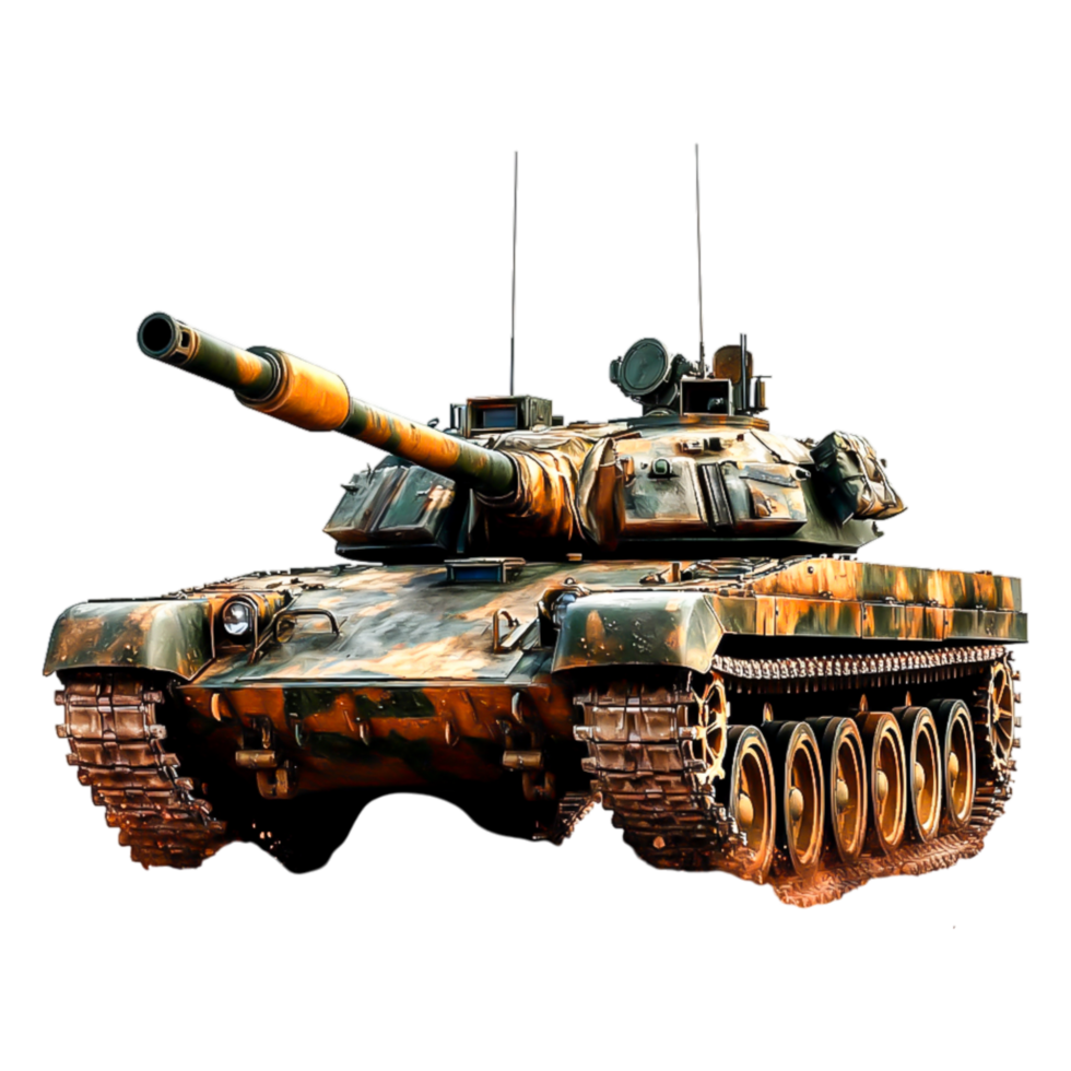 Military Tank in Camouflage Colors png