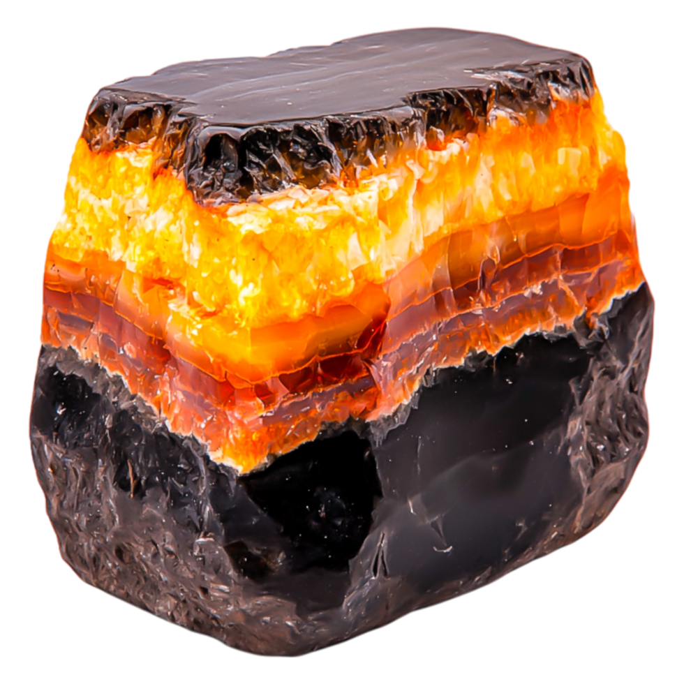 Vibrant Layers of Natural Agate Stone with Unique Texture and Colors png