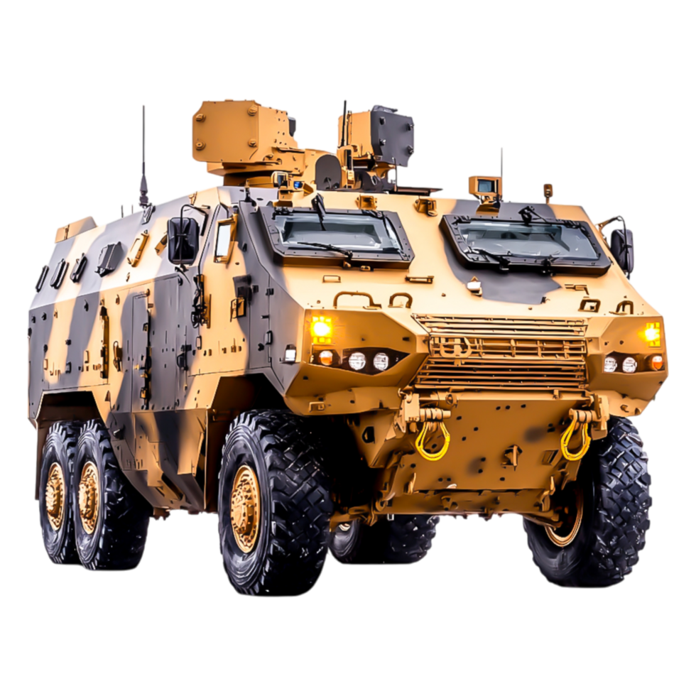 Military Armored Vehicle on for Defense Applications png