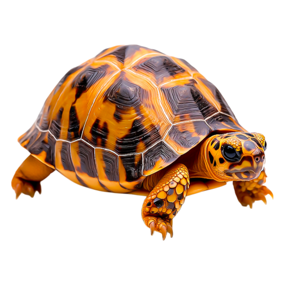 Vibrant Indian Star Tortoise Displaying Patterns png