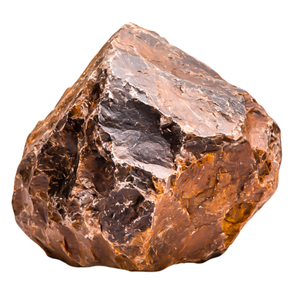 Natural Brown Stone Rock with Textured Surface and Unique Patterns png