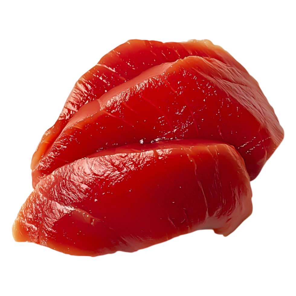 Fresh Slices of Delicious Tuna for Sushi and Culinary Creations png