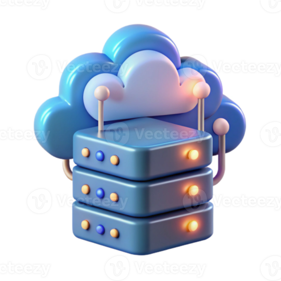Illustration Cloud Server Network Data Storage png