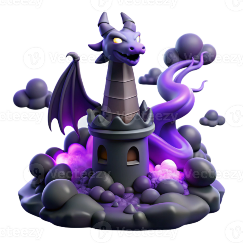 Render Dragon Castle Illustration Fantasy Art png
