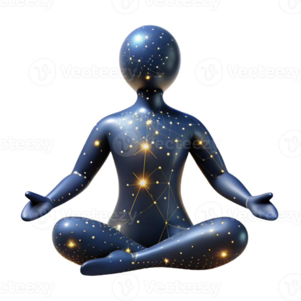 Illustration of a Meditator Embodied with Constellations png